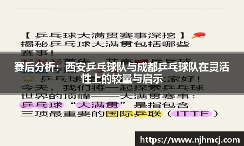 赛后分析：西安乒乓球队与成都乒乓球队在灵活性上的较量与启示